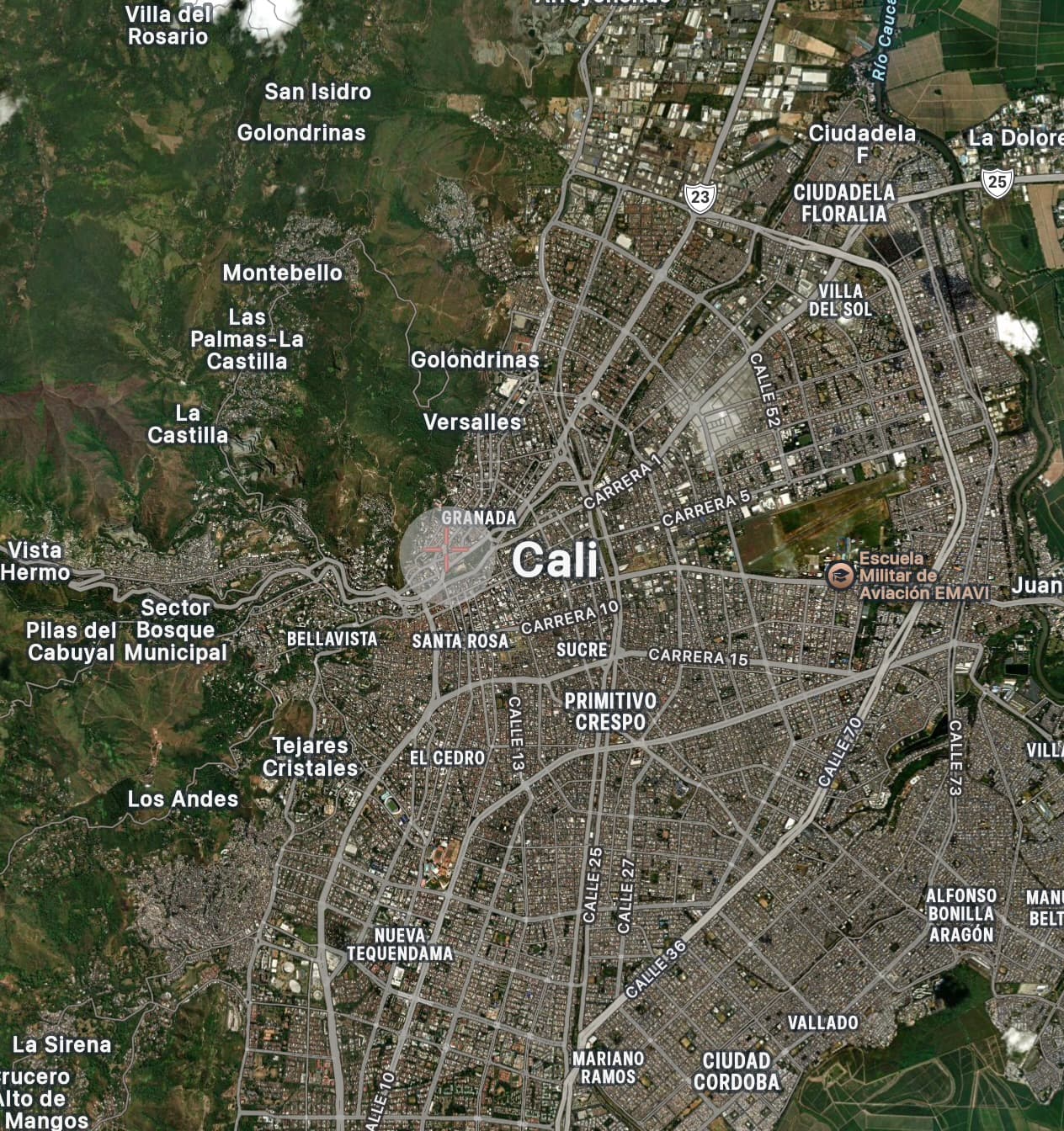 Mapa zona Granada, Cali